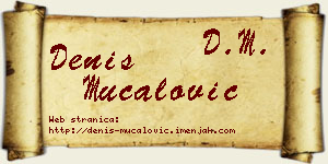 Denis Mučalović vizit kartica